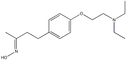 (2E)-4-{4-[2-(diethylamino)ethoxy]phenyl}butan-2-one oxime Struktur