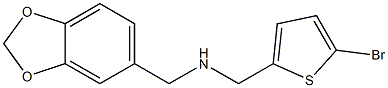 (2H-1,3-benzodioxol-5-ylmethyl)[(5-bromothiophen-2-yl)methyl]amine Structure