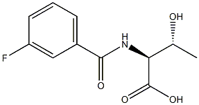 (2S,3R)-2-[(3-fluorobenzoyl)amino]-3-hydroxybutanoic acid 结构式