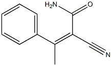 (2Z)-2-cyano-3-phenylbut-2-enamide Struktur