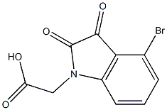 (4-bromo-2,3-dioxo-2,3-dihydro-1H-indol-1-yl)acetic acid Structure