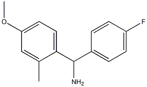 (4-fluorophenyl)(4-methoxy-2-methylphenyl)methanamine Struktur