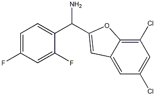 (5,7-dichloro-1-benzofuran-2-yl)(2,4-difluorophenyl)methanamine Structure