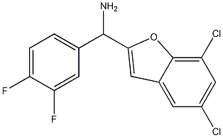  (5,7-dichloro-1-benzofuran-2-yl)(3,4-difluorophenyl)methanamine