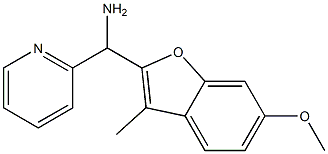 (6-methoxy-3-methyl-1-benzofuran-2-yl)(pyridin-2-yl)methanamine Structure