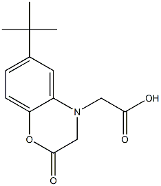 (6-tert-butyl-2-oxo-2,3-dihydro-4H-1,4-benzoxazin-4-yl)acetic acid Struktur