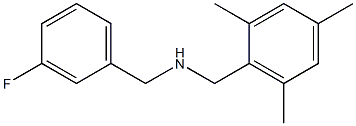 [(3-fluorophenyl)methyl][(2,4,6-trimethylphenyl)methyl]amine Structure