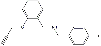 [(4-fluorophenyl)methyl]({[2-(prop-2-yn-1-yloxy)phenyl]methyl})amine Struktur