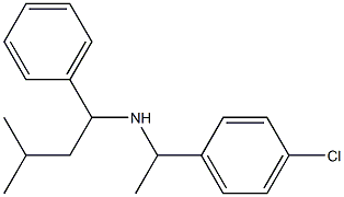 [1-(4-chlorophenyl)ethyl](3-methyl-1-phenylbutyl)amine Struktur