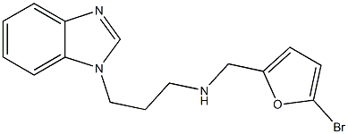 [3-(1H-1,3-benzodiazol-1-yl)propyl][(5-bromofuran-2-yl)methyl]amine Struktur