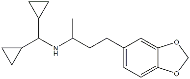 [4-(2H-1,3-benzodioxol-5-yl)butan-2-yl](dicyclopropylmethyl)amine 化学構造式