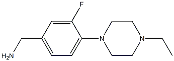 [4-(4-ethylpiperazin-1-yl)-3-fluorophenyl]methanamine Struktur