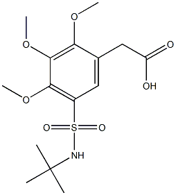 {5-[(tert-butylamino)sulfonyl]-2,3,4-trimethoxyphenyl}acetic acid Struktur