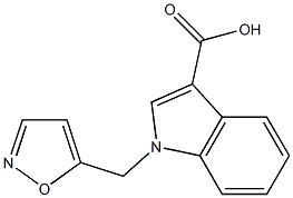 1-(1,2-oxazol-5-ylmethyl)-1H-indole-3-carboxylic acid Struktur