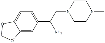 1-(1,3-benzodioxol-5-yl)-2-(4-methylpiperazin-1-yl)ethanamine 化学構造式