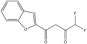 1-(1-benzofuran-2-yl)-4,4-difluorobutane-1,3-dione Structure