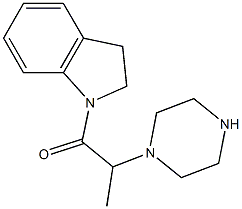 1-(2,3-dihydro-1H-indol-1-yl)-2-(piperazin-1-yl)propan-1-one Structure