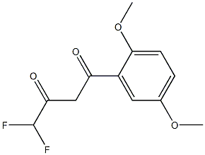 1-(2,5-dimethoxyphenyl)-4,4-difluorobutane-1,3-dione Structure
