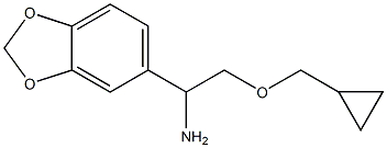 1-(2H-1,3-benzodioxol-5-yl)-2-(cyclopropylmethoxy)ethan-1-amine Struktur