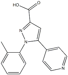 1-(2-methylphenyl)-5-(pyridin-4-yl)-1H-pyrazole-3-carboxylic acid Structure