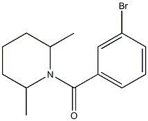 1-(3-bromobenzoyl)-2,6-dimethylpiperidine Struktur