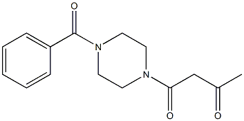 1-(4-benzoylpiperazin-1-yl)butane-1,3-dione Struktur