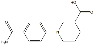 1-(4-carbamoylphenyl)piperidine-3-carboxylic acid