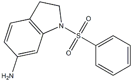 1-(benzenesulfonyl)-2,3-dihydro-1H-indol-6-amine 结构式