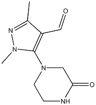 1,3-dimethyl-5-(3-oxopiperazin-1-yl)-1H-pyrazole-4-carbaldehyde Structure