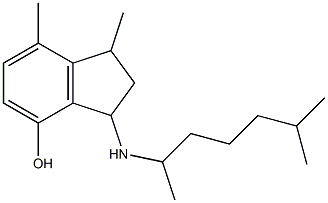 1,7-dimethyl-3-[(6-methylheptan-2-yl)amino]-2,3-dihydro-1H-inden-4-ol