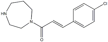 1-[(2E)-3-(4-chlorophenyl)prop-2-enoyl]-1,4-diazepane 化学構造式
