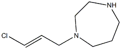 1-[(2E)-3-chloroprop-2-enyl]-1,4-diazepane Struktur