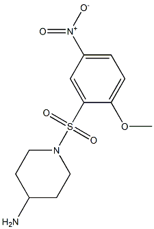 1-[(2-methoxy-5-nitrobenzene)sulfonyl]piperidin-4-amine Structure