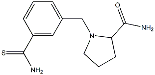 1-[(3-carbamothioylphenyl)methyl]pyrrolidine-2-carboxamide 结构式