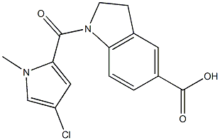 1-[(4-chloro-1-methyl-1H-pyrrol-2-yl)carbonyl]indoline-5-carboxylic acid Structure