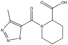 1-[(4-methyl-1,2,3-thiadiazol-5-yl)carbonyl]piperidine-2-carboxylic acid Structure