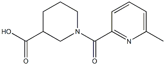 1-[(6-methylpyridin-2-yl)carbonyl]piperidine-3-carboxylic acid Structure
