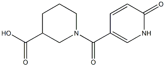 1-[(6-oxo-1,6-dihydropyridin-3-yl)carbonyl]piperidine-3-carboxylic acid 化学構造式