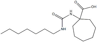 1-[(heptylcarbamoyl)amino]cycloheptane-1-carboxylic acid 结构式