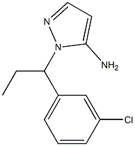 1-[1-(3-chlorophenyl)propyl]-1H-pyrazol-5-amine 结构式