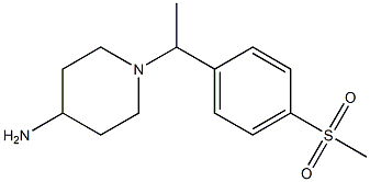 1-[1-(4-methanesulfonylphenyl)ethyl]piperidin-4-amine Struktur