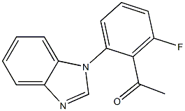 1-[2-(1H-1,3-benzodiazol-1-yl)-6-fluorophenyl]ethan-1-one Struktur