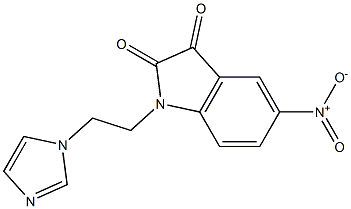 1-[2-(1H-imidazol-1-yl)ethyl]-5-nitro-2,3-dihydro-1H-indole-2,3-dione Structure