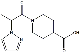 1-[2-(1H-pyrazol-1-yl)propanoyl]piperidine-4-carboxylic acid