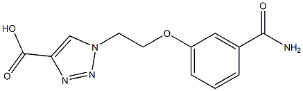 1-[2-(3-carbamoylphenoxy)ethyl]-1H-1,2,3-triazole-4-carboxylic acid Struktur