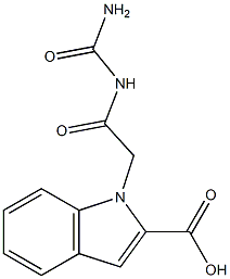 1-[2-(carbamoylamino)-2-oxoethyl]-1H-indole-2-carboxylic acid Struktur