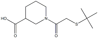 1-[2-(tert-butylsulfanyl)acetyl]piperidine-3-carboxylic acid Struktur