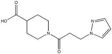 1-[3-(1H-pyrazol-1-yl)propanoyl]piperidine-4-carboxylic acid