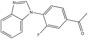 1-[4-(1H-1,3-benzodiazol-1-yl)-3-fluorophenyl]ethan-1-one Struktur