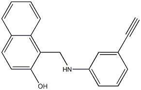 1-{[(3-ethynylphenyl)amino]methyl}naphthalen-2-ol Struktur